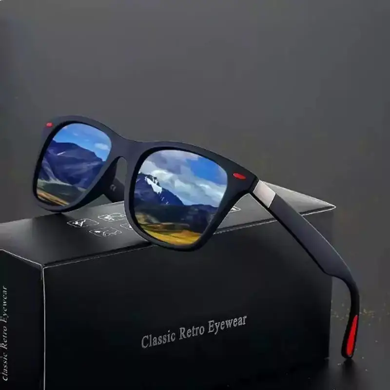 Classic Sunglasses Men Women Male Goggle UV400 Shades Driving Fishing Square Frame Sun Glasses