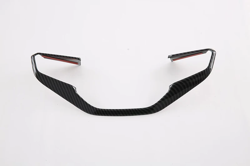 ل MG 3 MG3 2024 2025 2026 ألياف الكربون نمط عجلة القيادة غطاء لوحة الحافة إدراج شارة صب مقبلات #2