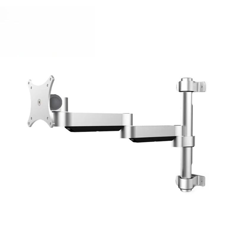 T5-ME2-400 Wall-mounted aluminum alloy workstation industrial computer bracket, rotating display 90 tilt angle