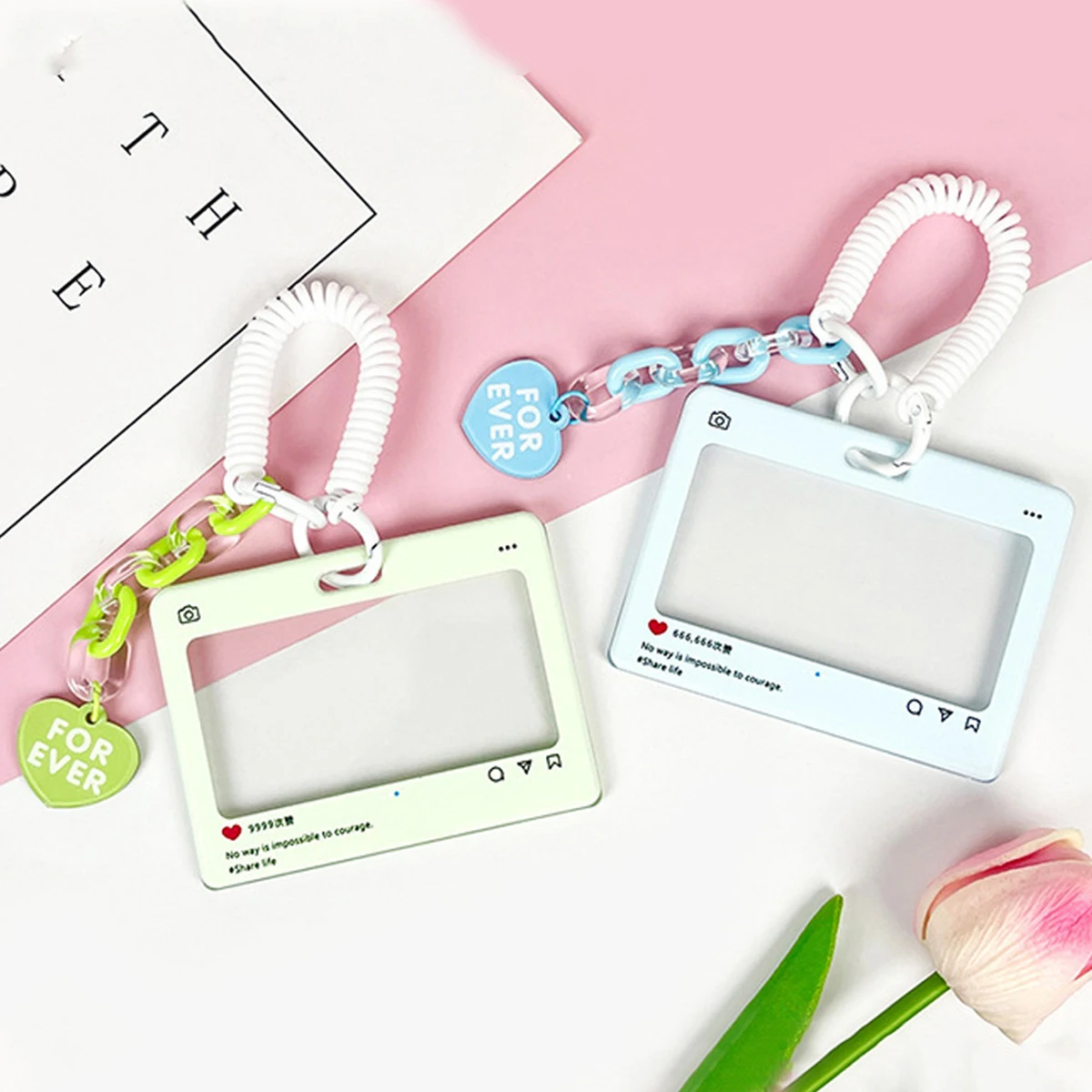 Cute Transparent Card Cover Bus Metro Card Protective Cover Campus Access Card Transparent Student School Card Protective Cover