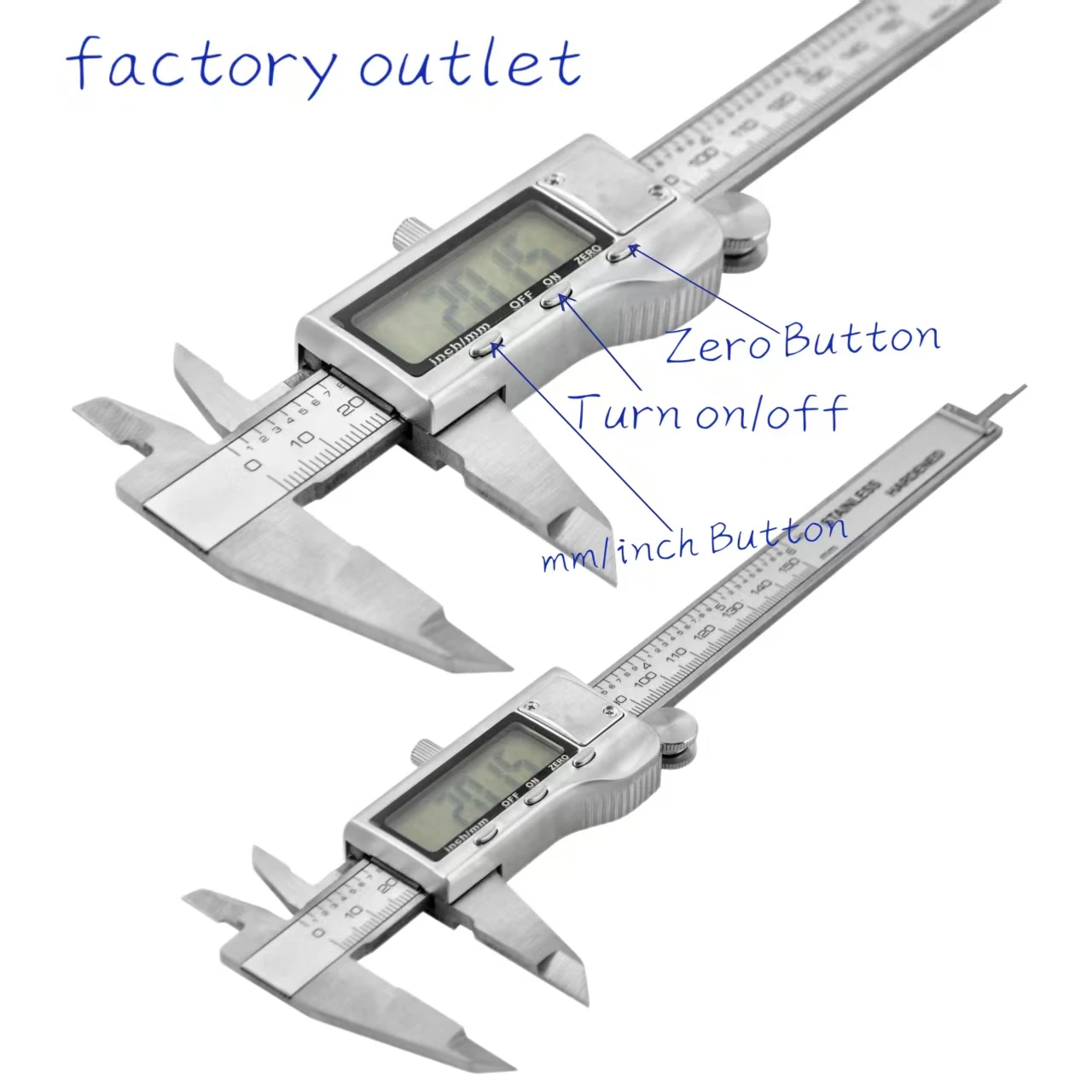 0- 300mm All-metal Stainless Steel Electronic Digital Caliper / High-precision Measurement / Factory