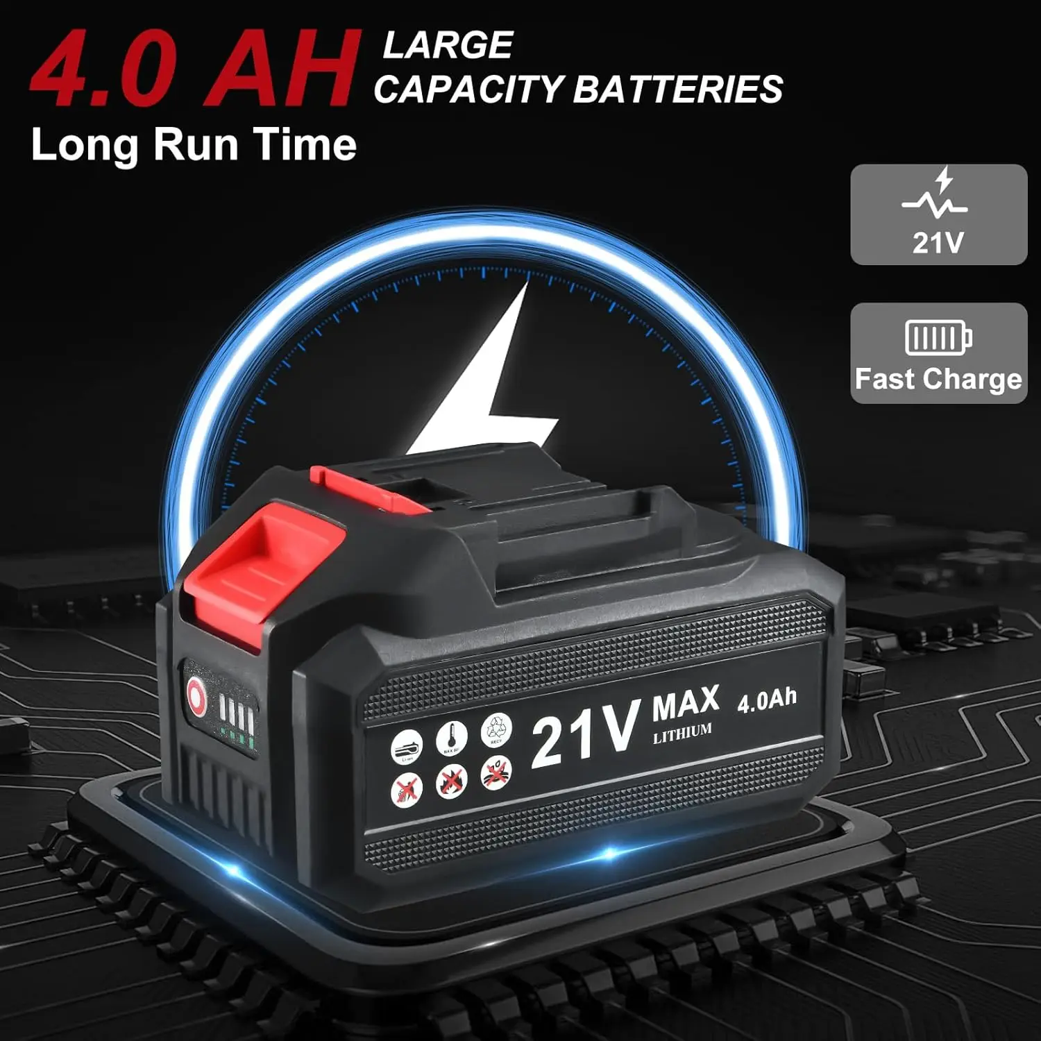 مفتاح ربط لاسلكي 1/2 بوصة، مجموعة مسدس Power Impact، بحد أقصى 600N. M/450Ft-lbs سائق تأثير كهربائي عزم دوران عالي، شعبية جديدة #5