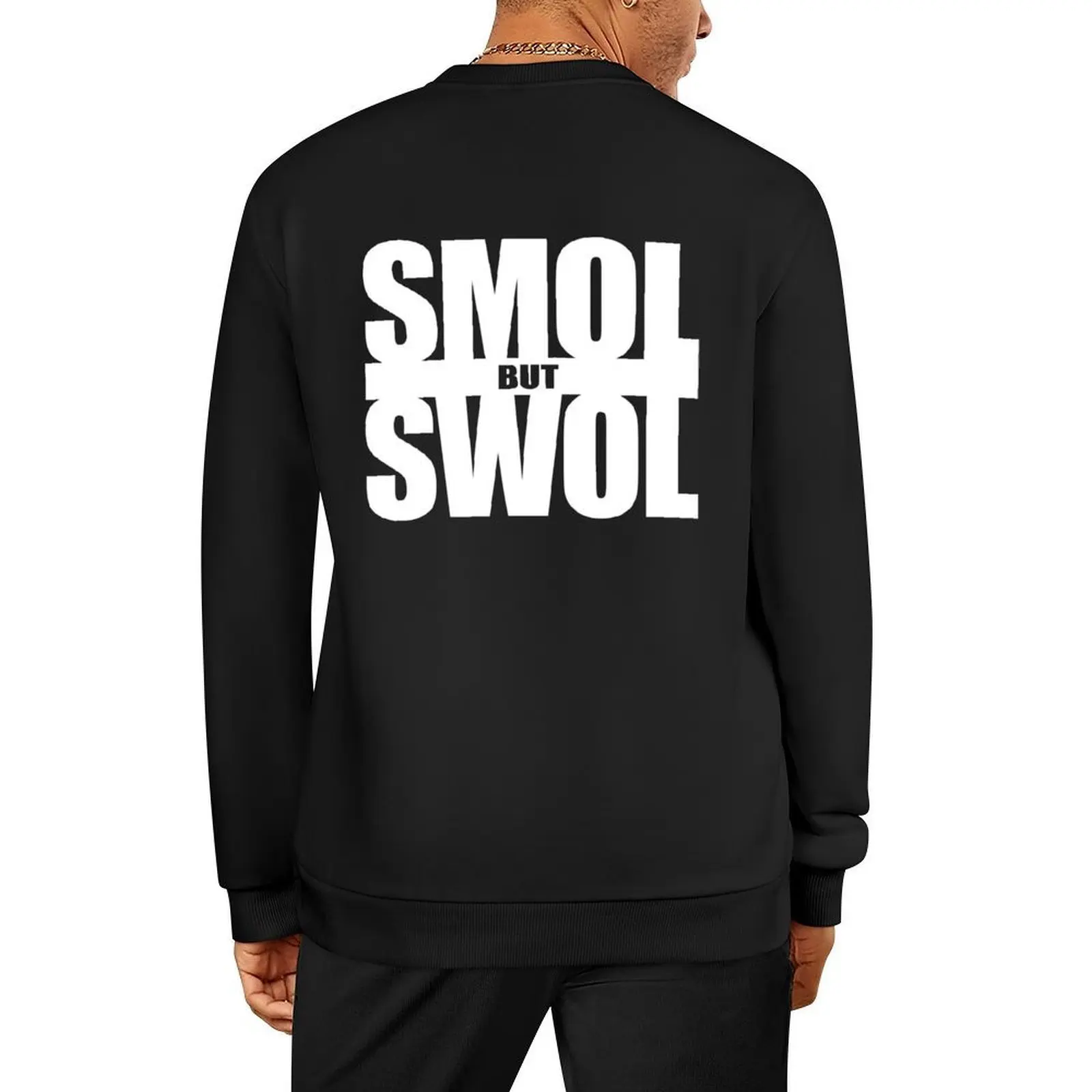 

SMOL but SWOL Pullover mens clothes men's sweat-shirt japanese style anime clothes hooded sweatshirt