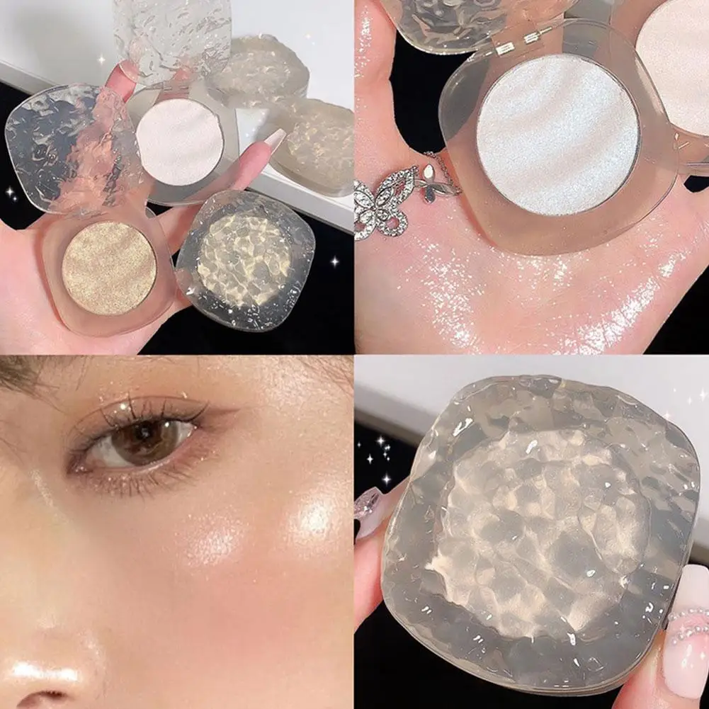 Brightening Face Highlighter Palette Waterproof Monochrome Repairing Makeup High White Highlight Pearlescent Face Silver Gl A5D1