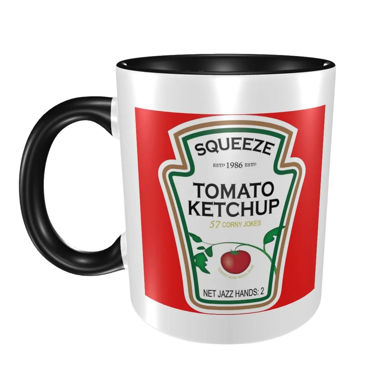 

Забавная кружка с этикеткой для кетчупа, забавные керамические кофейные чашки, чайные кружки, чашка для молока, посуда для напитков, подарки для друзей