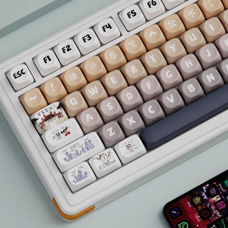 

Sublimation keycap OQO small round reflux bottle theme small full set 61 87 104 75