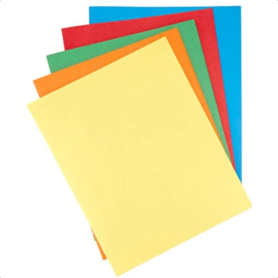 

Twin Pocket File Folders with Fasteners 25Pack Letter Assorted