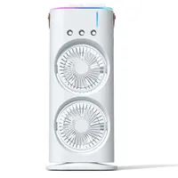 Water Mist Electric Fan USB Power Dual-head Floor Twin Tower Water with Mist Fan Not Rechargeable  Mini Air Conditioner