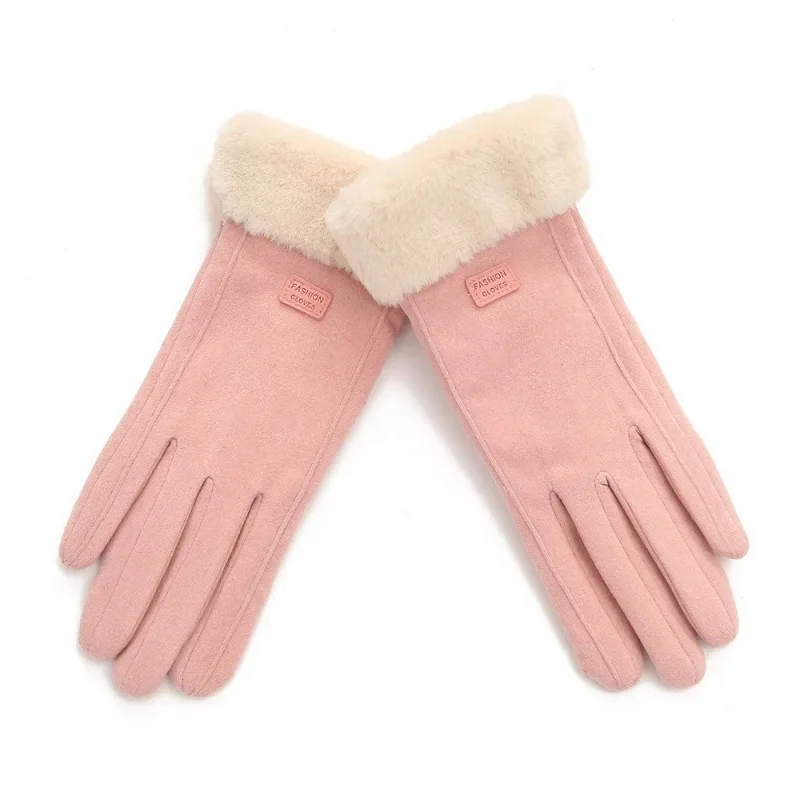 겨울 플러시 두꺼운 여성 장갑 터치 스크린 벨벳 사이클링 장갑 Coldproof Windproof Warm Insulated Cycling Gloves