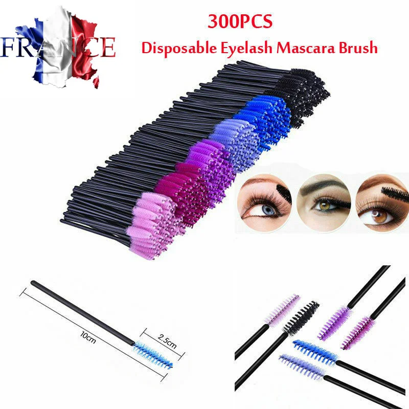 300 Stück Wimpern- und Augenbrauen-Make-up-Applikatoren für Gesichts-Make-up, Mascara, Einweg