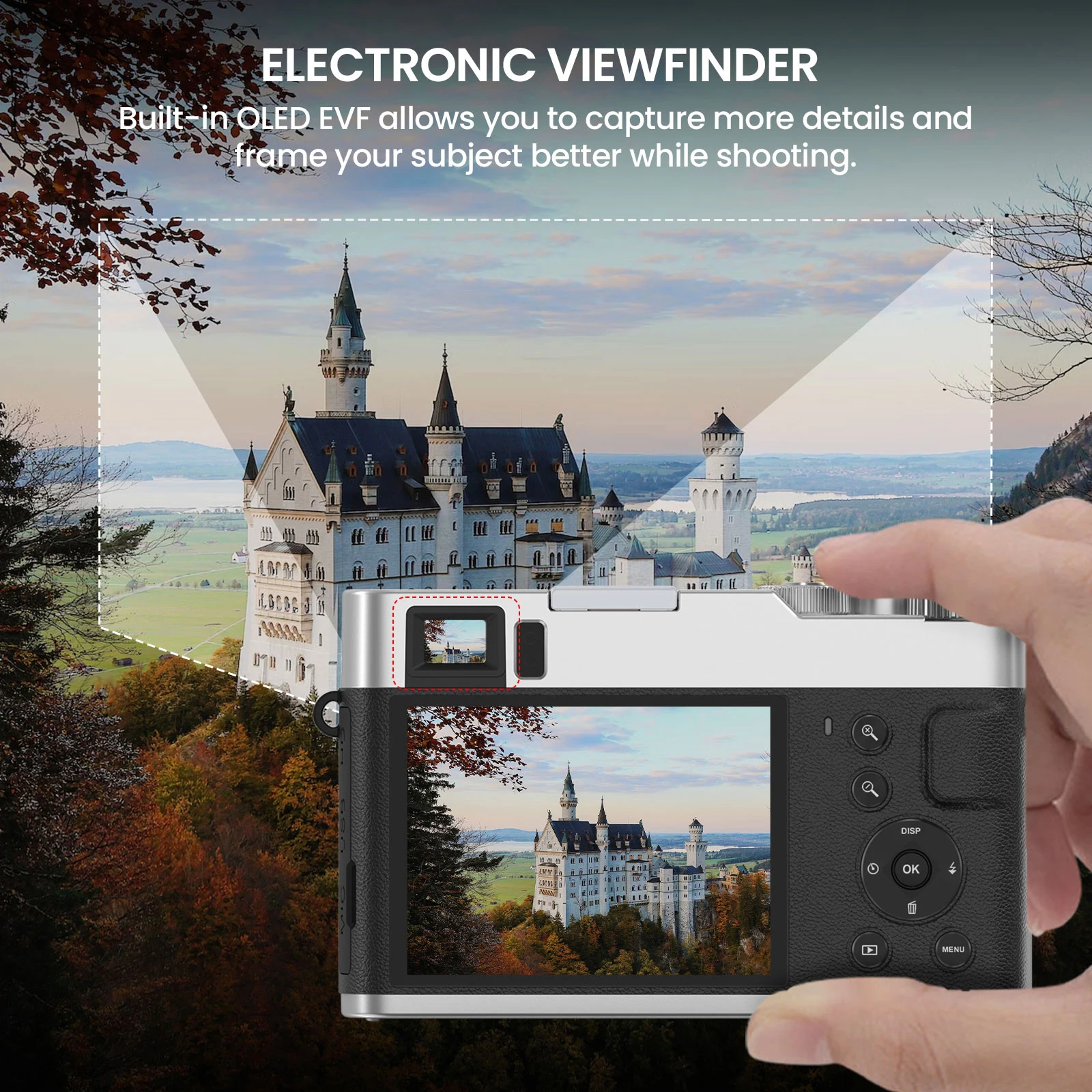 كاميرا STUOGYUM 4K الرقمية كاميرا سفر فائقة الدقة مع التركيز التلقائي وتسجيل الدخول 16X كاميرا تكبير رقمية للتصوير الفوتوغرافي #2