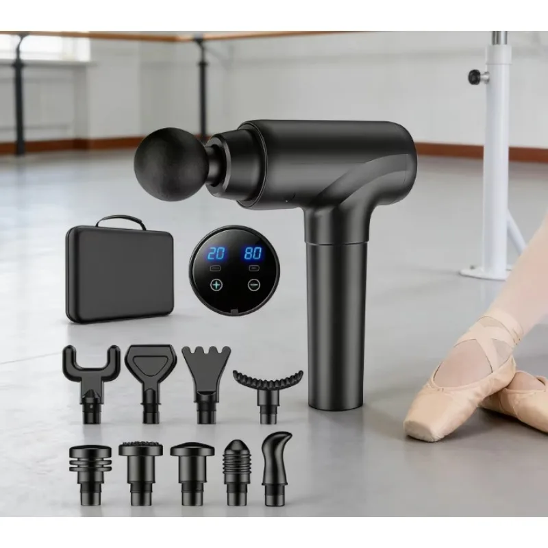 High-Power 10-Head Electric Mute Massage Gun Body Care Hammer For Neck Hand & Cervical Membrane Relief
