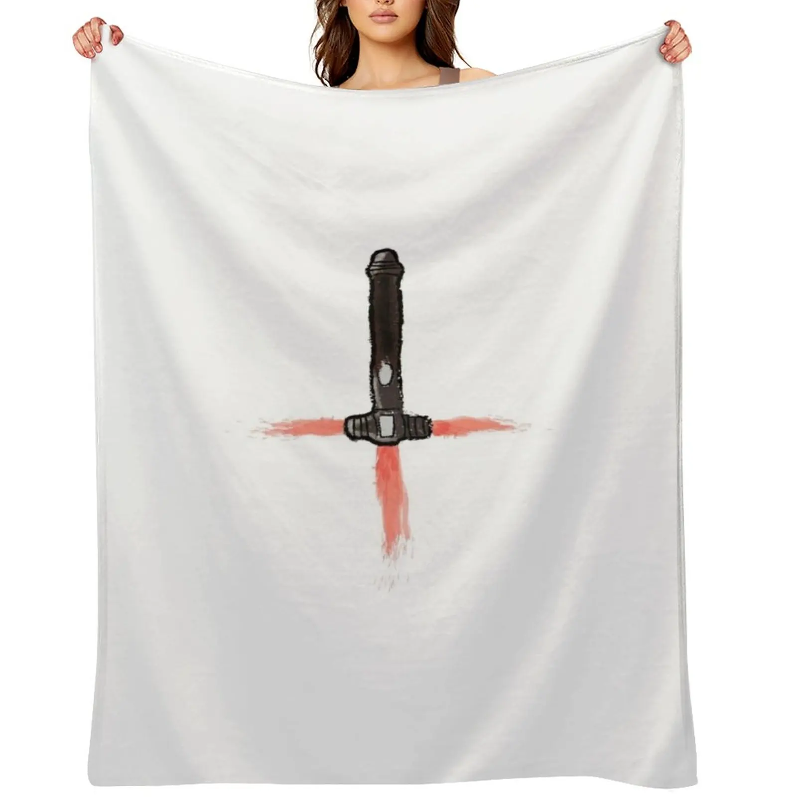 

Sable laser paint Throw Blanket Flannel Fabric Retros wednesday Bed Blankets