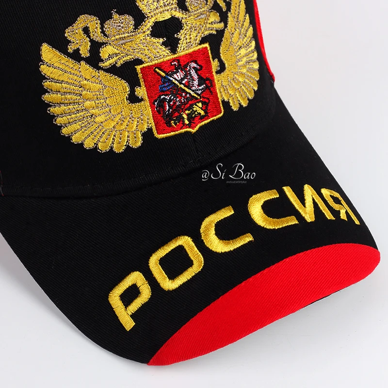 Russia Baseball Cap Men Lady Golden Double Eagle Peak Cap Spring Summer Autumn Outdoor Sports Leisure Cap Snapback Hat