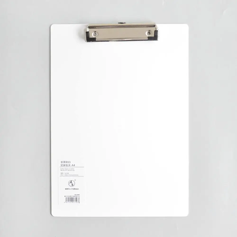 With Low Profile Gold Clip A4 A5 A6 File Folder Document Folder Writing Sheet Pad Writing Clipboard Black White Writing Tablet