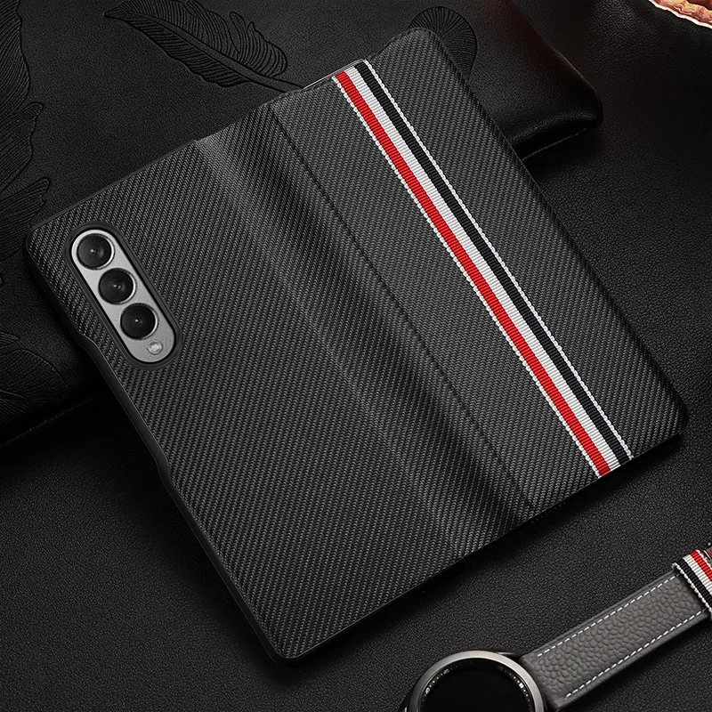 

Retro Carbon Fiber Case for Samsung Z Fold 2 3 4 Case All-inclusive Flip Shockproof Cover for Galaxy Z Fold3 Shell Z Fold4 Case