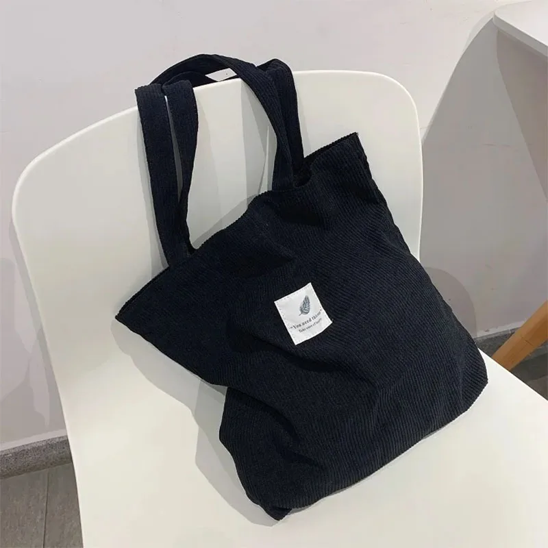 JIOMAY 2025 Damen Cord-Shopper-Tasche Stilvolle Tragetasche - Langlebige Casual Große Einkaufstasche mit Hoher Kapazität Perfekt für den Täglichen Gebrauch – Detail 8