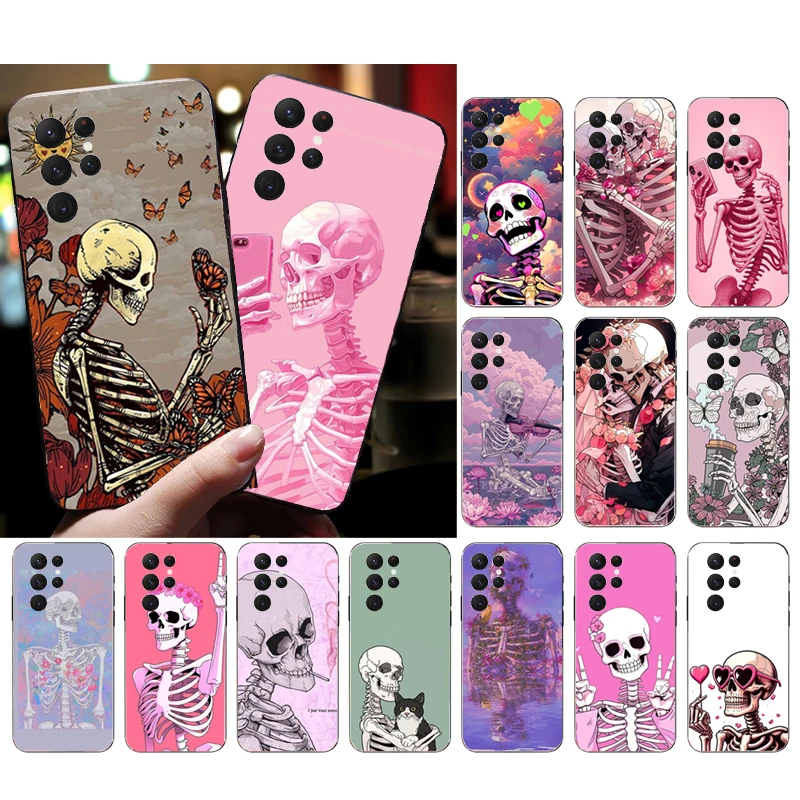 Skeleton Phone Case For Samsung S25 S24 S23 S22 S21 Ultra S24 S23 S22 S21 Plus S24 S21 S20 FE