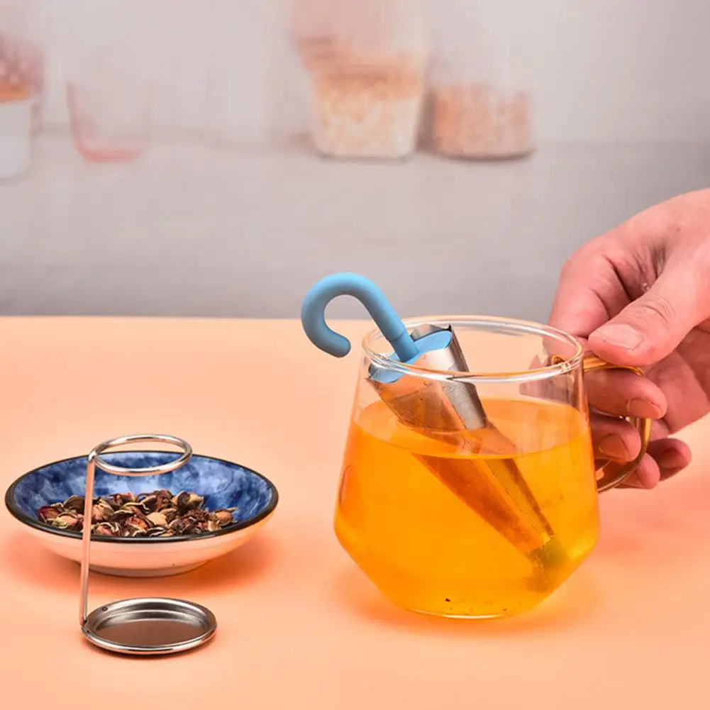 Impregnated Tea Filter Stainless Steel Tea Filter Tea Infuser Umbrella Shape Food Grade Stainless Steel Spice Strainer High