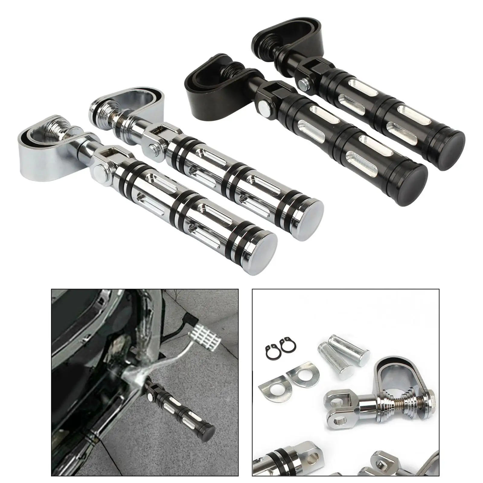 

Motorcycle Foot Pegs Bracket Foot Pedals for Electric Bicycle Motorbike