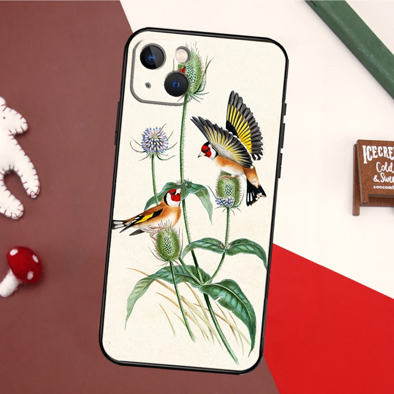 European Goldfinch Phone Case For iPhone 16 15 11 12 13 14 Pro Max X XR XS Max 6 14 Plus Soft Cover