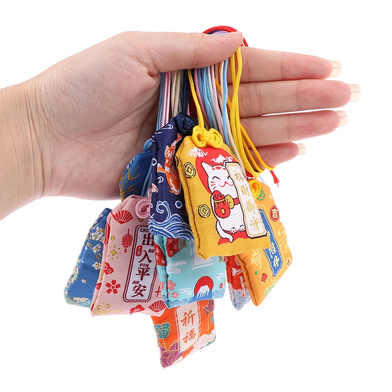 Kid Gift Pendant New Classic Japanese Prayer Imperial Amulet Omamori Fortune Success WorkGod Of Wealth Small Blessing Bag