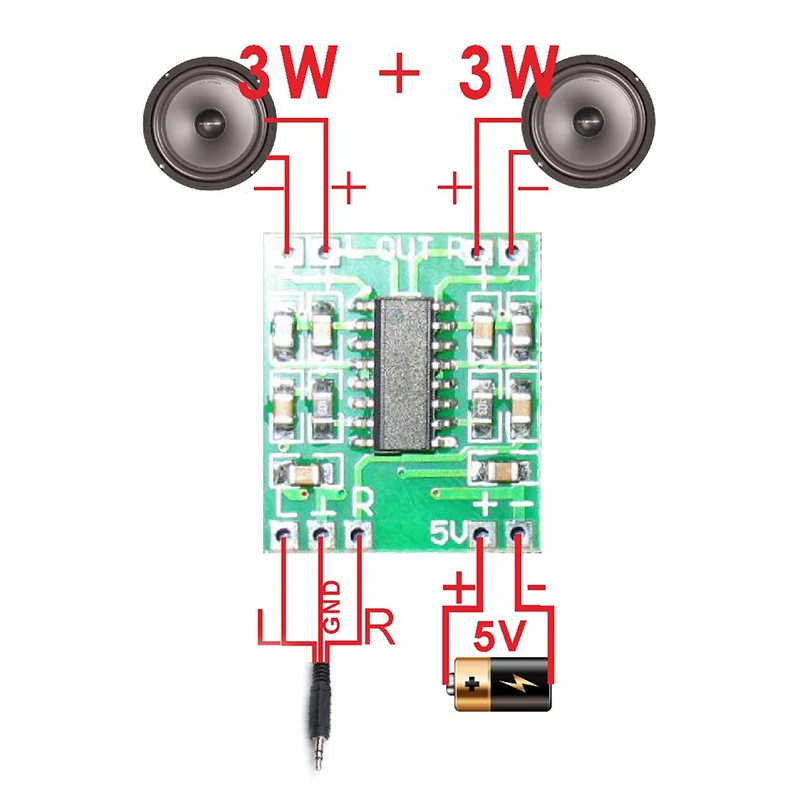 Verstärker Breakout Interface Decoder Modul Ultraminiatur-Digitalverstärkerplatine