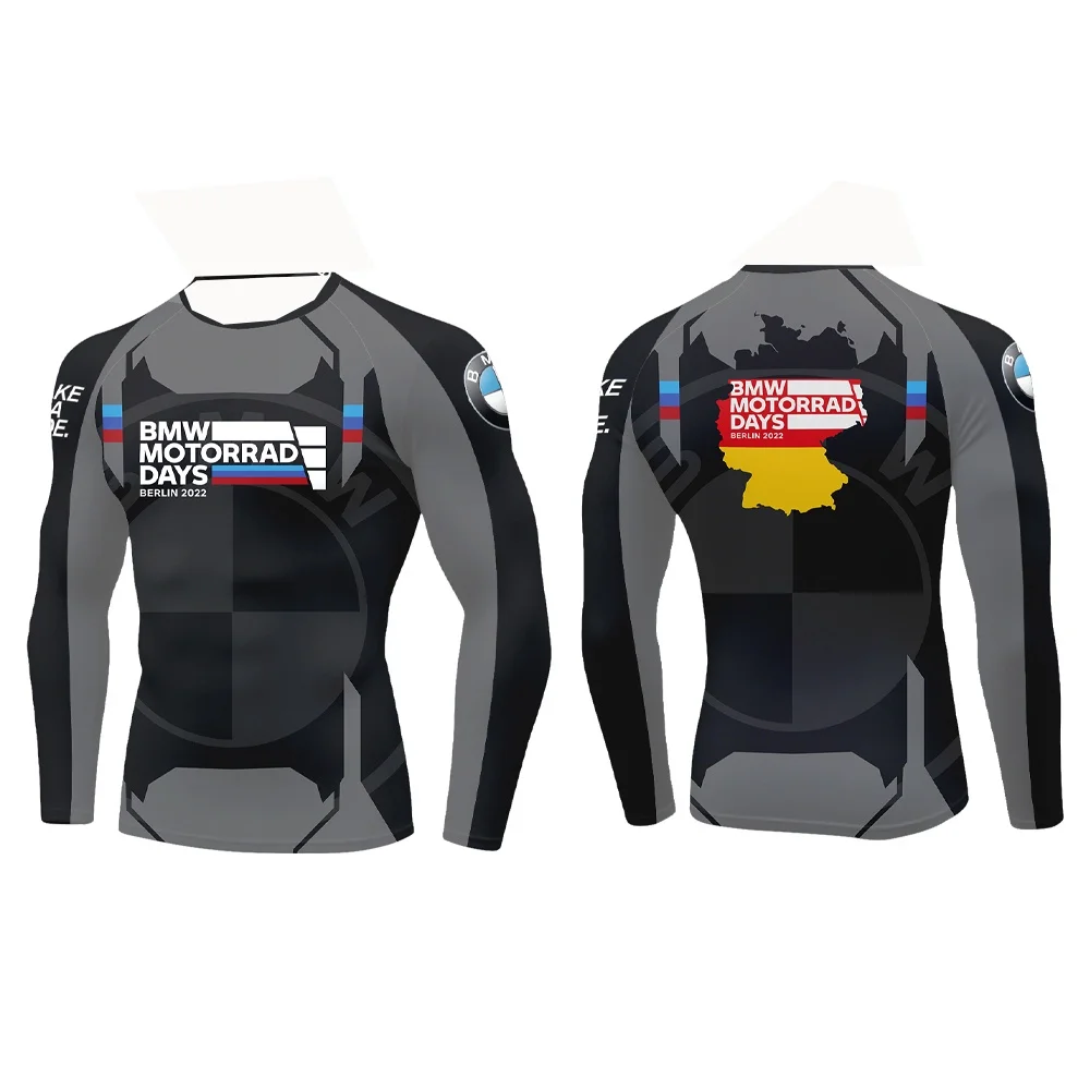 

2025 New BMW Sport Half High Neck Long Sleeve Black Grey Personalized Trendy Cool Temperament Outdoo