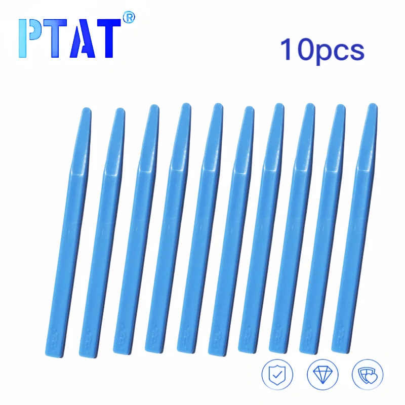 10 Stuks Dental Mixing Gips Spatel Voor Afdrukmateriaal Wegwerp Mengen Mes Alginaat Spatel Plastic Blauw Tandarts Gereedschap