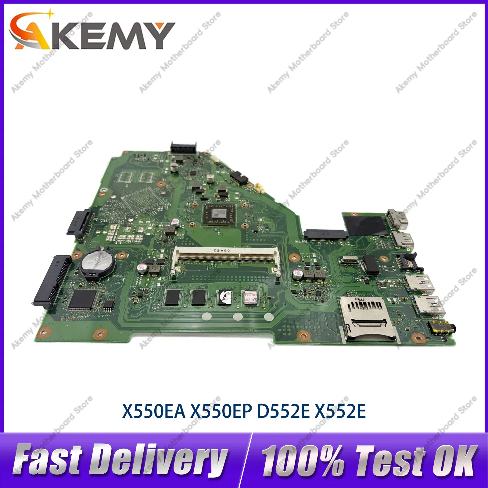 X550EA Laptop Motherboard For ASUS VivoBook F550WE Y581E Y582E X552EP X550EA X550E X550EP X552W Mainboard W/ A4 A6 CPU fast ship