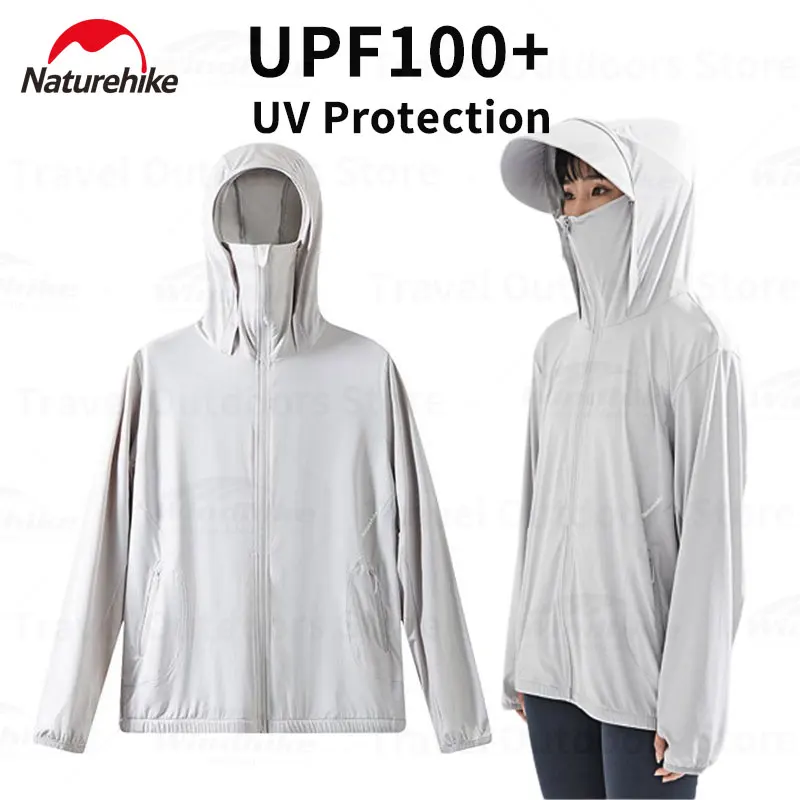 Naturehike Outdoor Jacket with Hood Light Jacket UPF100+ UV Protection Outdoor Quick Dry Windbreaker Golf Cycling Fishing Coat