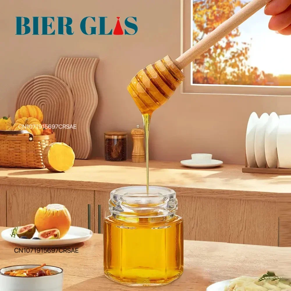 45ml Mini Honey Jars Party Favors Set Cute Hexagon Glass Takehome Gifts In Bulk For Guests Baby Shower Birthday Wedding Parties