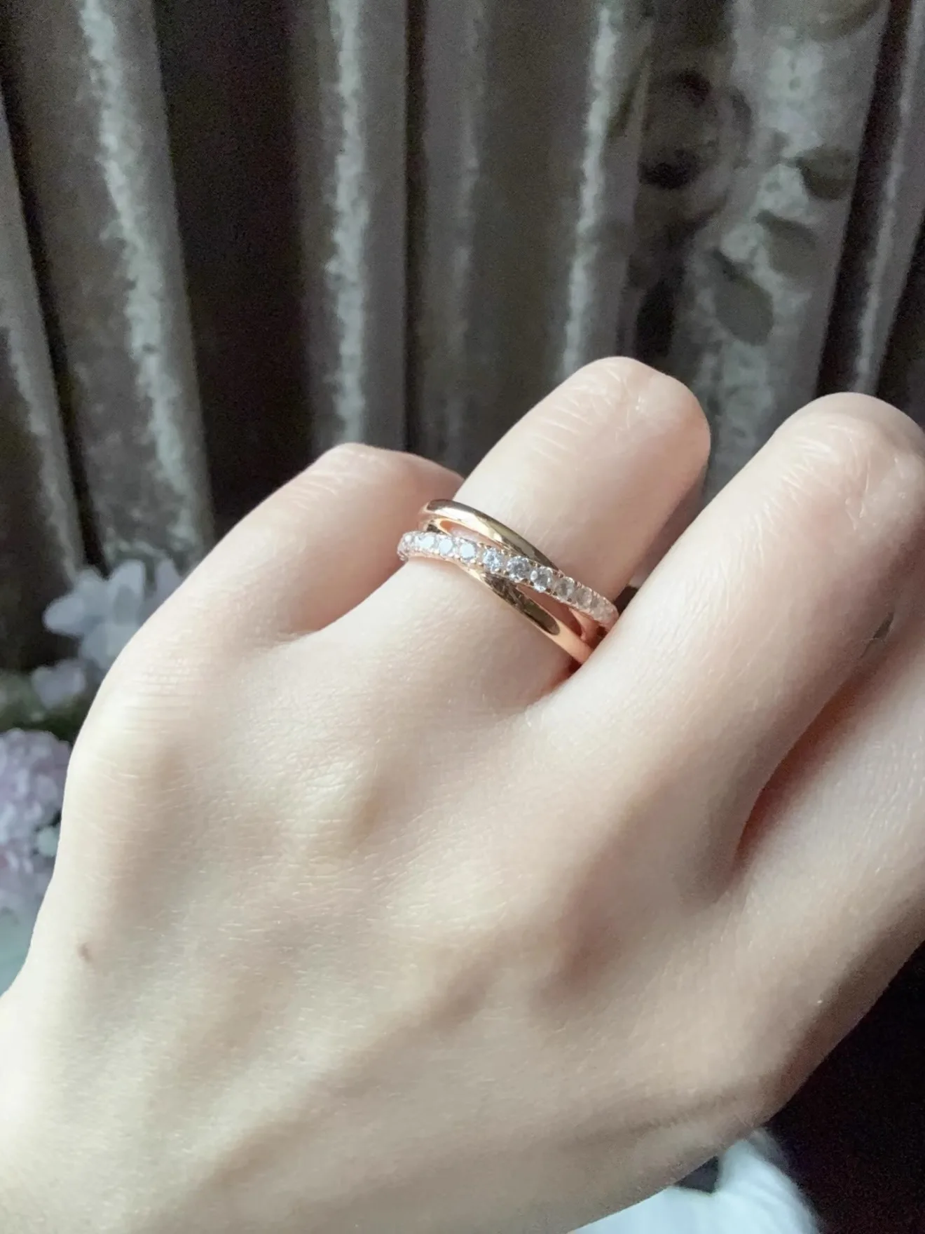 925 Silver Rose Gold Series Trendy Ring, Men's and Women's Styles, Suitable for Daily and Banquet Wear, Boutique Gift - view 4