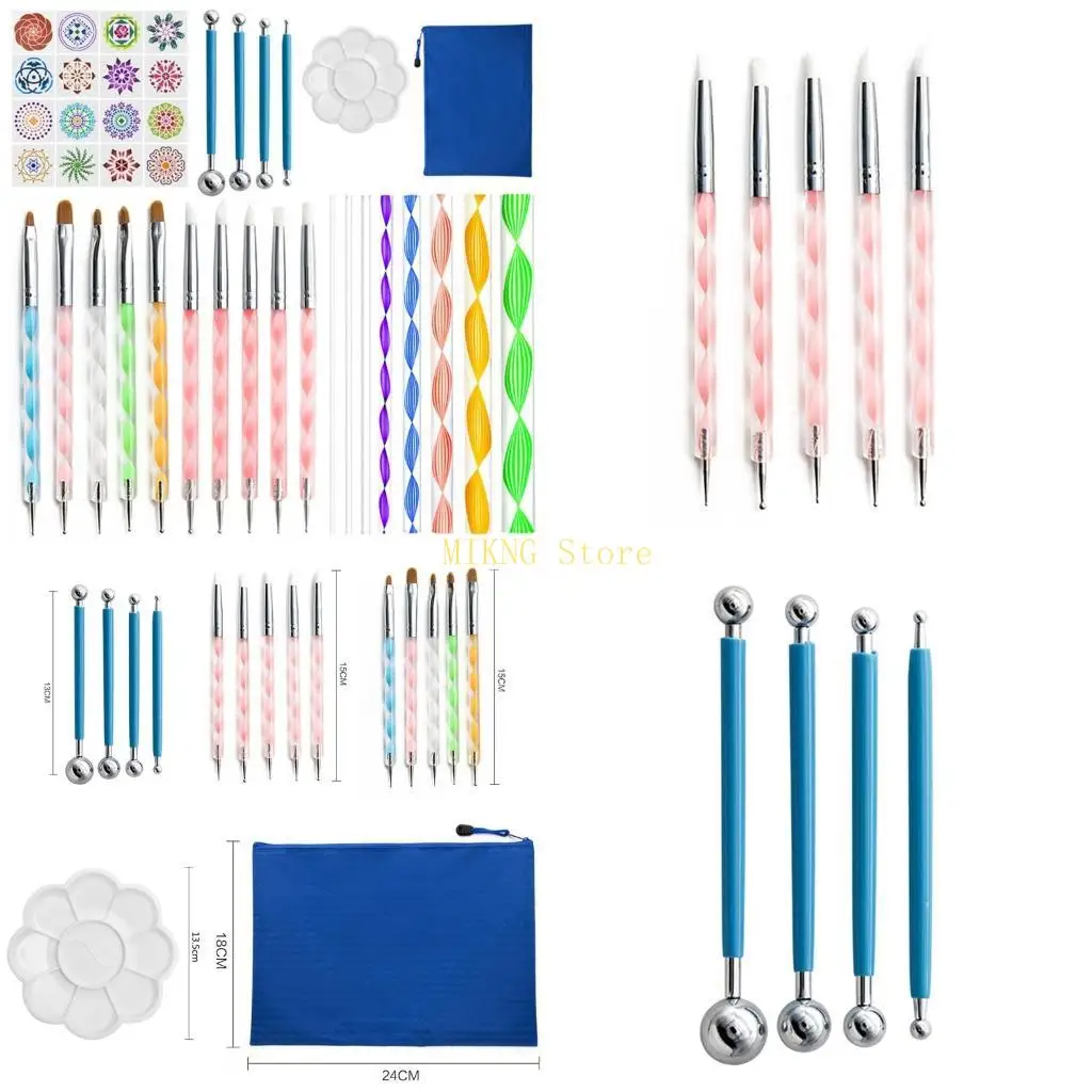 40Pieces Complete Mandala Tools Multi-purpose Dotting Stencils Set for Kid Student Beginner Art Drawing Painting best sale