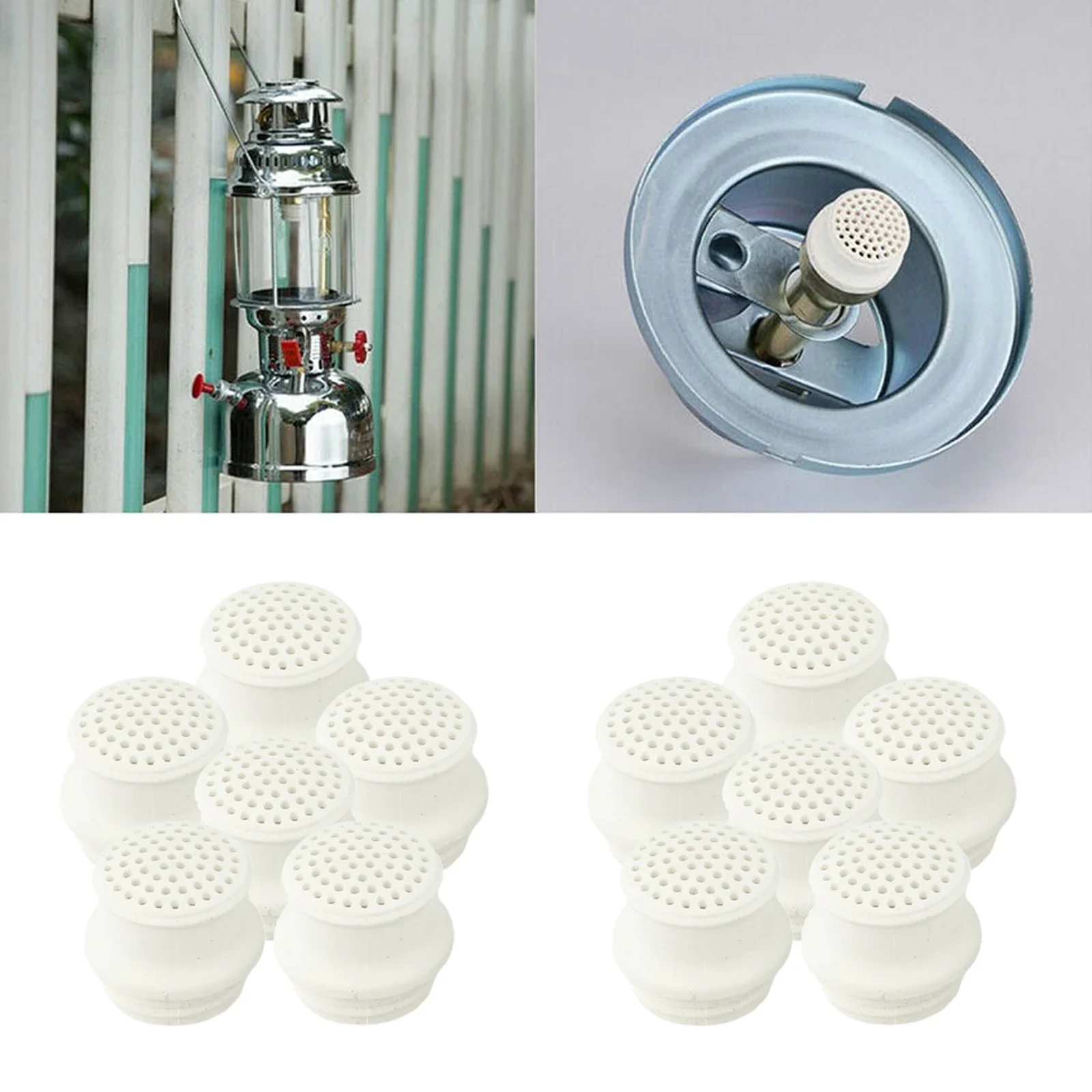 12 шт., насадка для керосинового фонаря, головка 12, уличный насадка для керосинового фонаря под давлением, масляная лампа, керамическая насадка, аксессуары