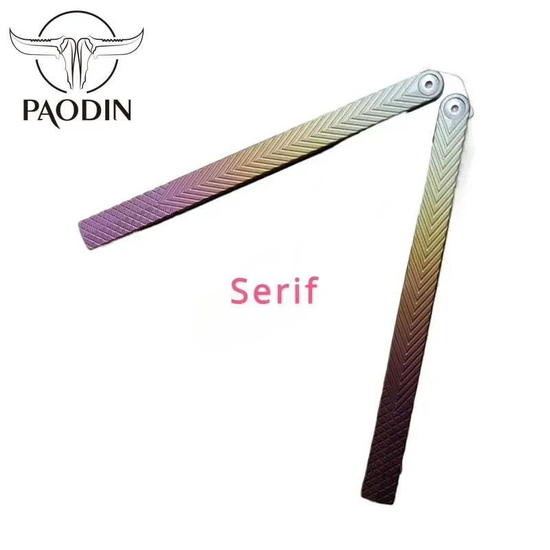 

Лезвие Paodin Serif Channel TC4 D2 с интегрированной титановой рукояткой