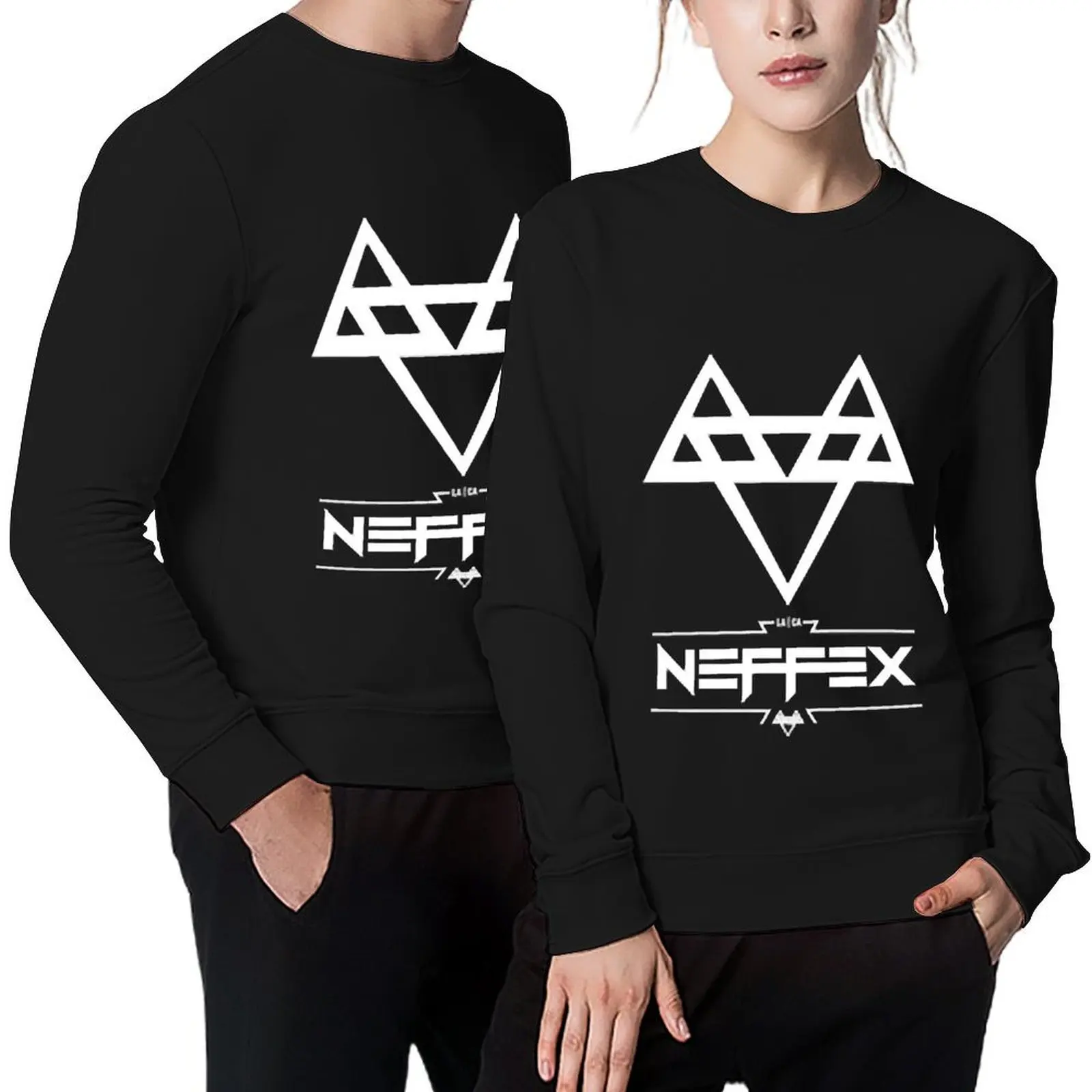 

Neffex both logos white Pullover men's winter sweater autumn clothes for men korean clothes new sweatshirts