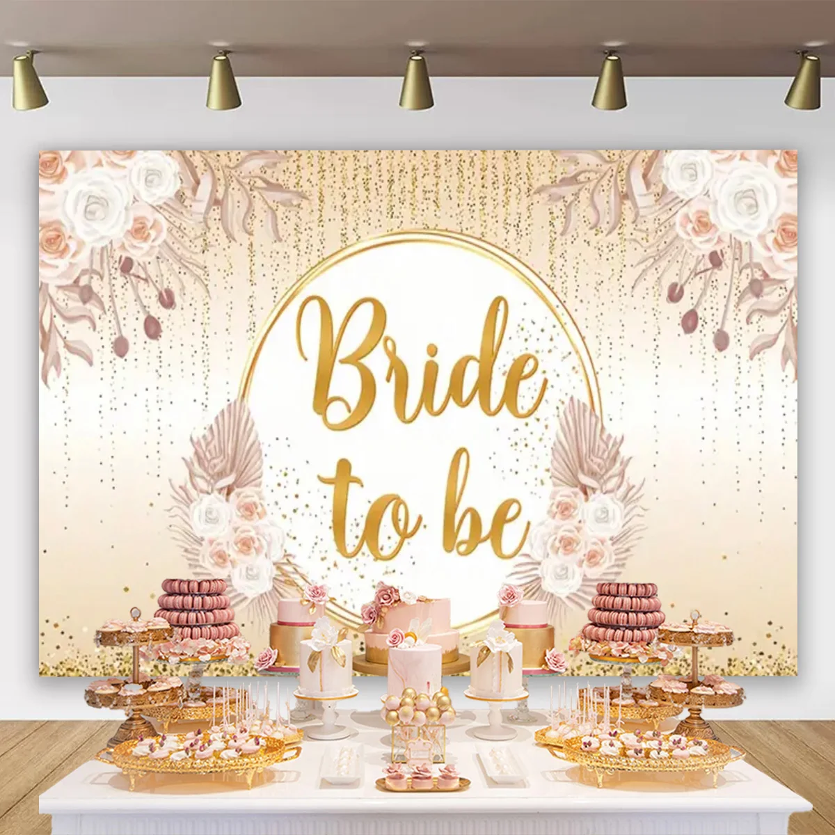 Mr & Mrs Bridal Shower Party Background Wedding Flowers Leaves Backdrops Miss to Mrs Bride to Be Engageme Poster for Photography