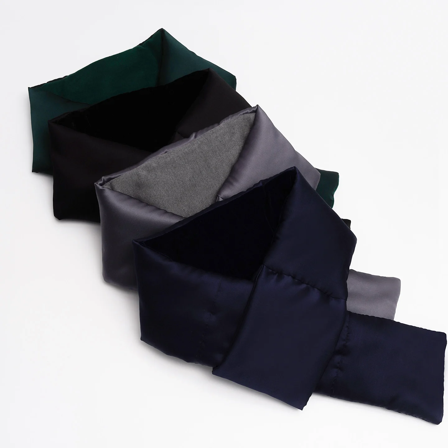 

100% Mulberry Silk Padded Scarf Soft Warm Neck Warmer for Women Winter Cross Design