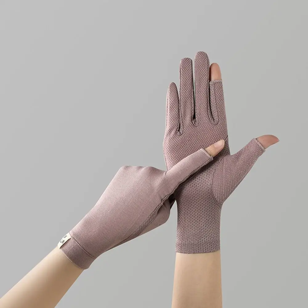 

Spring Summer Thin Gloves Women Touch Screen Gloves Anti-UV Breathable Non Slip Riding Driving Gloves
