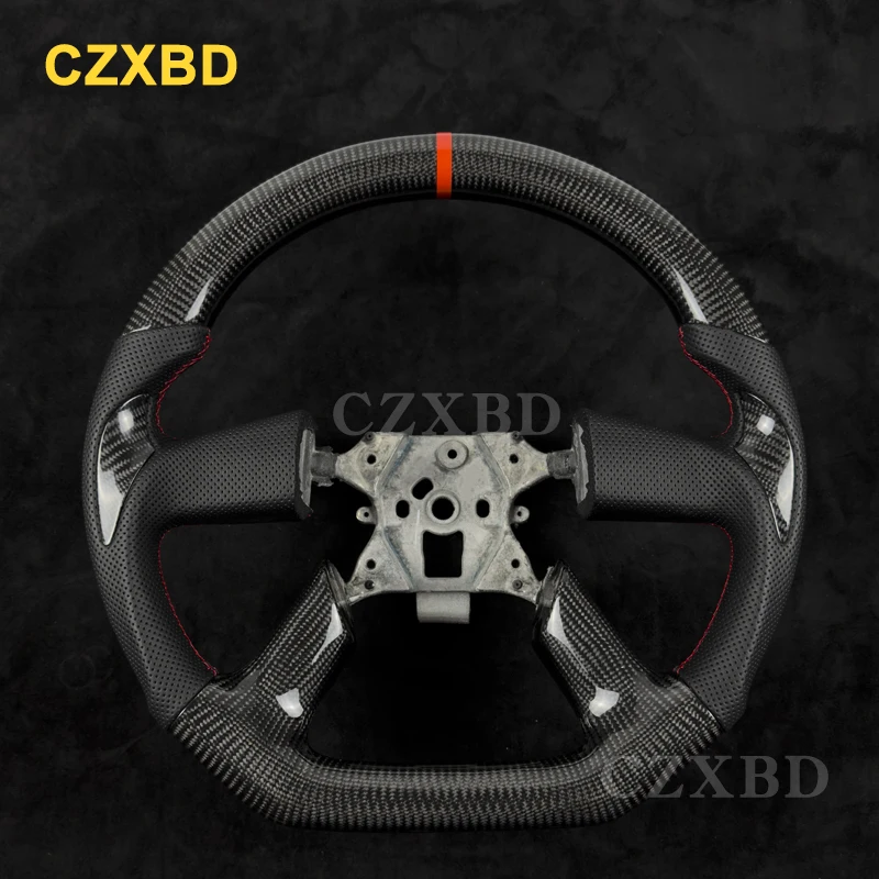 

Красный маркер для Hummer GMC Sierra SLT H2 2003 2004 2005 2006, Silverado, руль из настоящего углеродного волокна, высокое качество по индивидуальному заказу