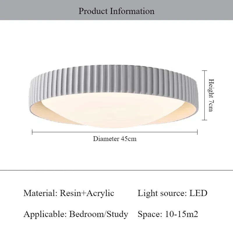 

SANDYHA Retro Circular LED Ceiling Light for Living Room Bedroom Study Indoor Lighting Decorative Fixtures