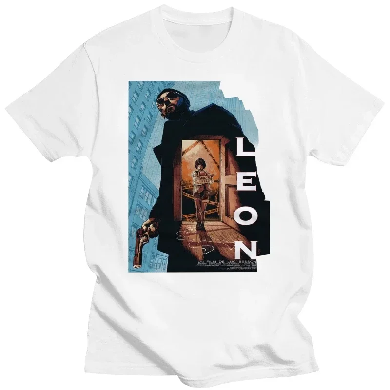 Summer harajuku custom t shirt heavyweight Leon The Professional Der Profi Jean Reno Nathalie Portman Cult Retro New Cool Tee