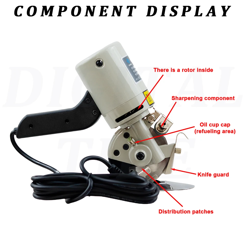 forbici elettriche per sarto industriale taglierina elettrica per tessuti taglierina per tessuti coltello circolare per cucito artigianale