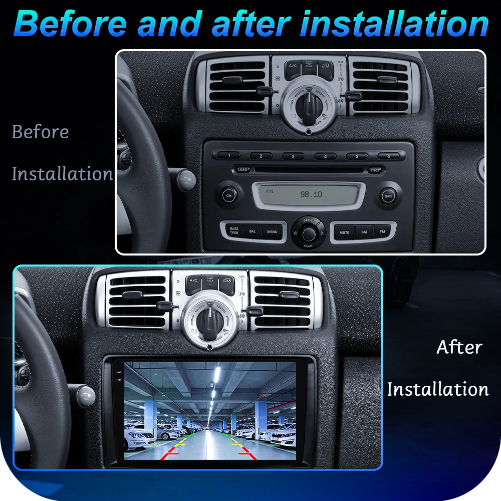 Android Car Radio For Mercedes Benz Smart fortwo 451 2005 - 2015 Carplay Multimedia Player GPS Autoradio Head Unit Screen Stereo