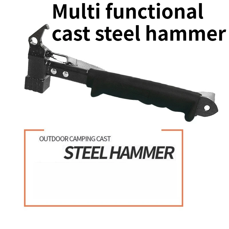 

НОВЫЙ Многофункциональный молоток для кемпинга с мягкой резиновой ручкой, быстрый извлекатель гвоздей
