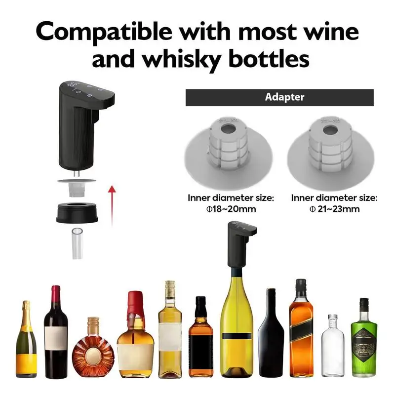 Afbeelding 5: Draagbare Mini Automatische Wijnkaraf Elektrische Wijnkaraf Oplaadbare Wijnpomp Whiskey Wijnbeluchter Schenker Wijnaccessoires