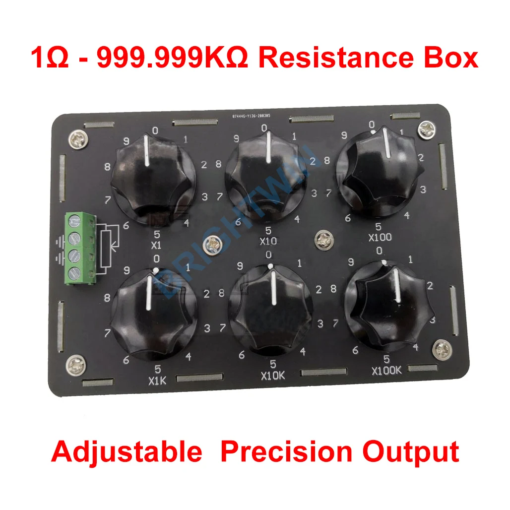 Precision Adjustable 1Ohm to 999.999K Ohm Resistance Box Rheostat Ohm Signal Calibrator NTC Sensor Signal Simulator