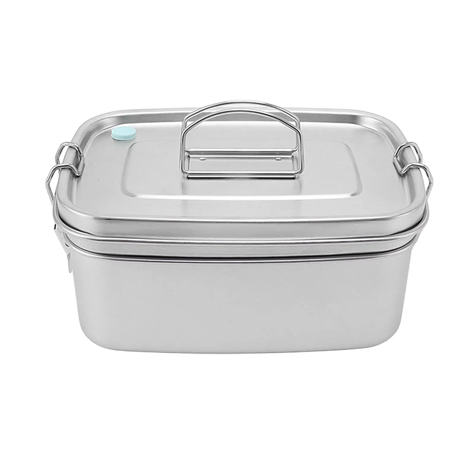 

Stainless Steel Double Layer Bento Box Stylish Lunch Container for work for picnic Outdoor Use
