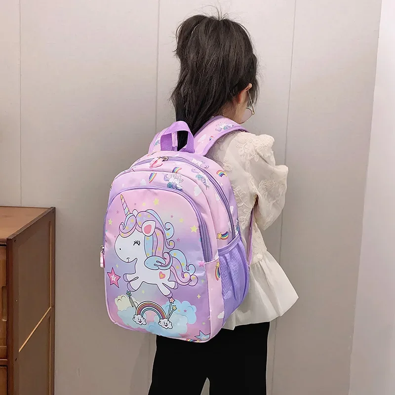 Mochilas de unicornio para niña y niño, morral escolar para Madre y niño